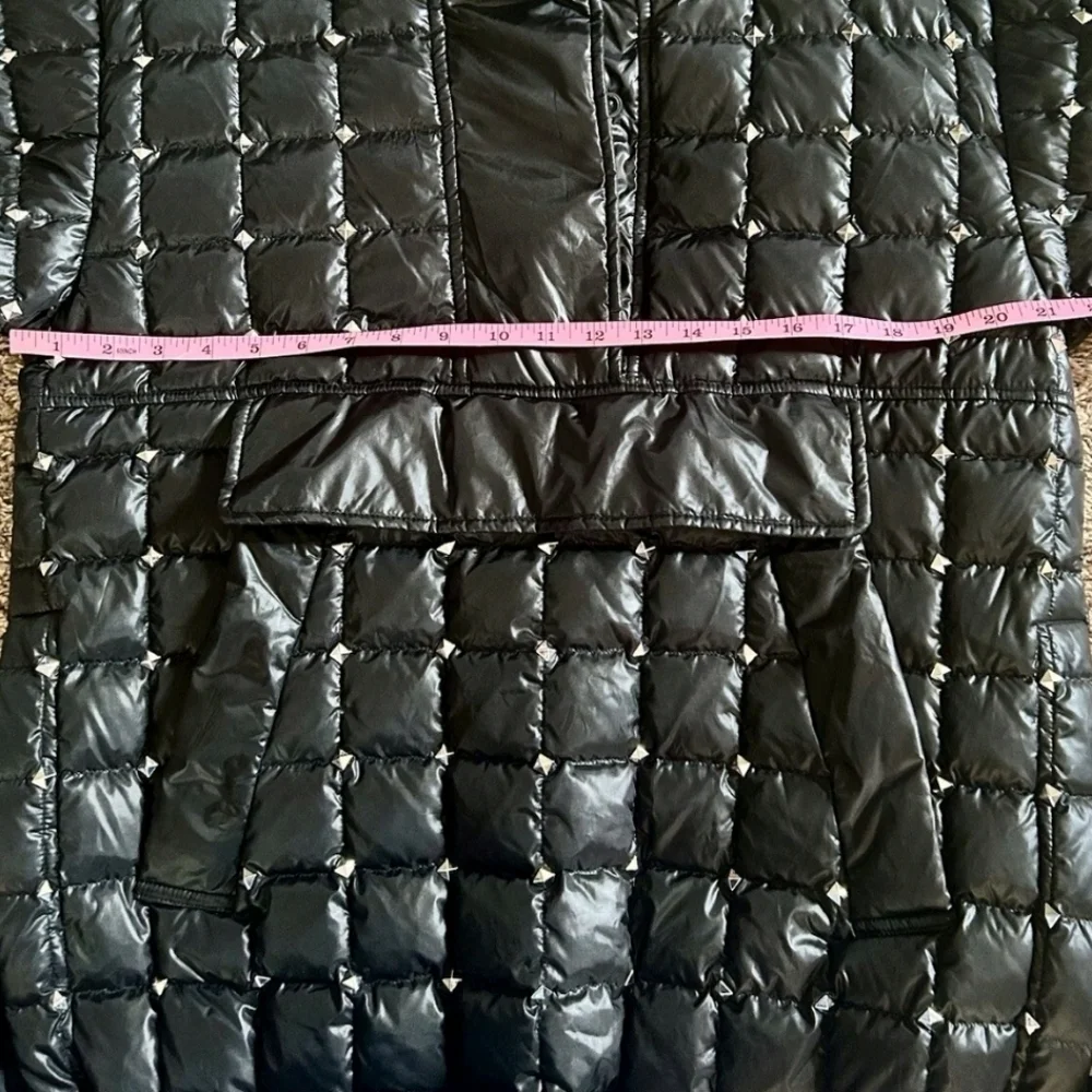 Stirling Studded Quilted Ciré Popover Jacket By Michael Kors - Oversize XS